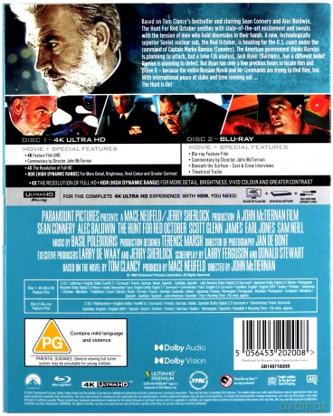 The Hunt For Red October (Polowanie na Czerwony Październik) [Blu-Ray 4K]+[Blu-Ray]