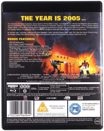 Transformers: The Movie [Blu-Ray 4K]+[Blu-Ray]