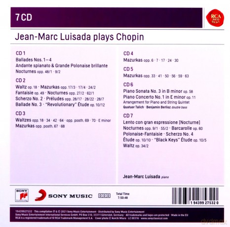 Jean-Marc Luisada: Jean-Marc Luisada plays Chopin [7CD]