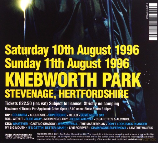 Oasis: Oasis Knebworth 1996 [2CD]