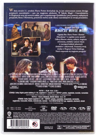 Harry Potter i Kamień Filozoficzny Magical Movie Mode [2DVD]