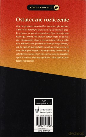 Ostatnie Rozliczenie - Rex Stout [KSIĄŻKA]