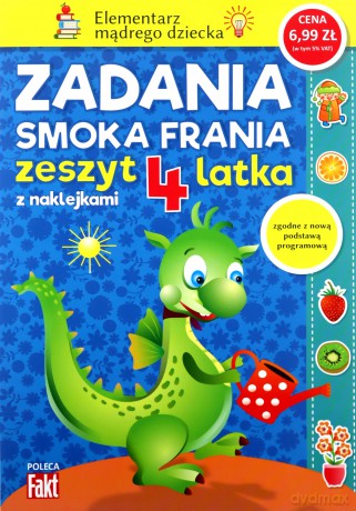 Zadania smoka Frania. Zeszyt 4 latka [KSIĄŻKA]