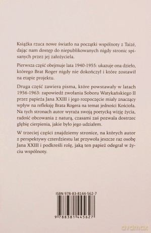 Wybierzmy radość. Nieznane notatki z lat 1940-1963 - Brat Roger z Taiz, Marzena Tyszkiewicz [KSIĄŻKA]