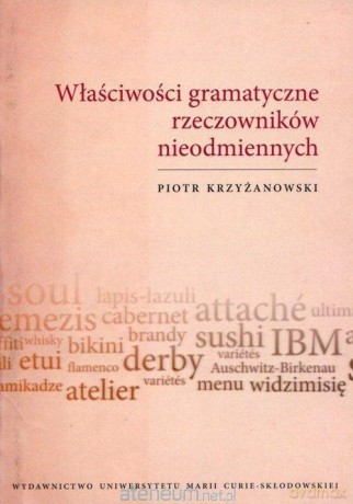 Właściwości gramatyczne rzeczowników nieodmiennych - Piotr Krzyżanowski [KSIĄŻKA]