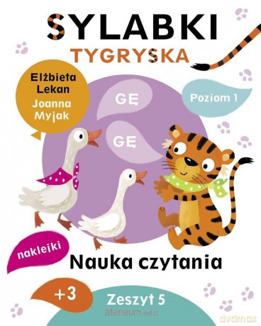 Sylabki Tygryska. Nauka czytania zeszyt 5 - Elżbieta Lekan, Joanna Myjak [KSIĄŻKA]