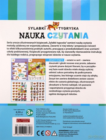 Sylabki Tygryska. Nauka czytania zeszyt 5 - Elżbieta Lekan, Joanna Myjak [KSIĄŻKA]