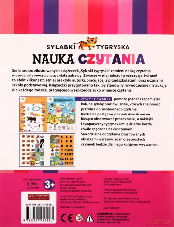 Sylabki Tygryska. Nauka czytania zeszyt 4 - Elżbieta Lekan, Joanna Myjak [KSIĄŻKA]