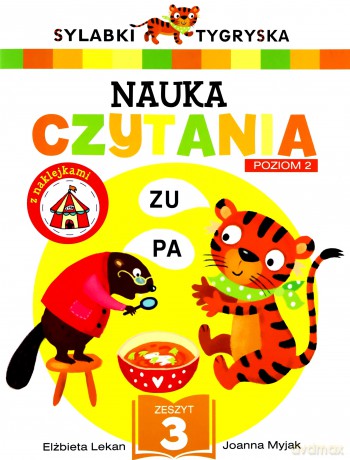 Sylabki Tygryska. Nauka czytania zeszyt 3 - Elżbieta Lekan, Joanna Myjak [KSIĄŻKA]