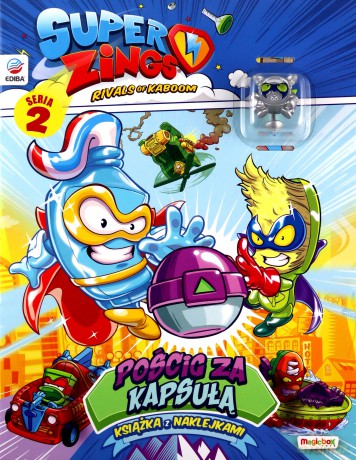 SuperZings Książka z naklejkami + figurka [KSIĄŻKA]