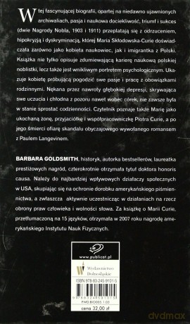 Geniusz I Obsesja Wewnętrzny Świat Marii Curie - Barbara Goldsmith [KSIĄŻKA]