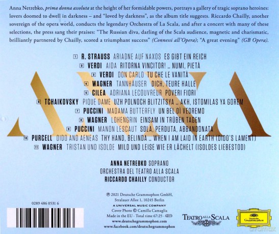 Anna Netrebko: Amata Dalle Tenebre [CD]