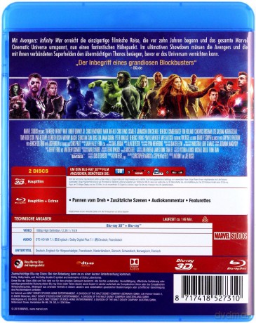 Avengers: Infinity War (Avengers: Wojna bez granic) [Blu-Ray 3D]+ Blu-Ray]