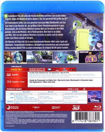 Monsters, Inc. (Potwory i spółka) (Disney) [Blu-Ray 3D]+[Blu-Ray]
