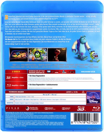 Monsters University (Uniwersytet Potworny) (Disney) [Blu-Ray 3D]+[Blu-Ray]