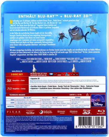 Finding Nemo (Gdzie jest Nemo) (Disney) [Blu-Ray 3D]+[Blu-Ray]