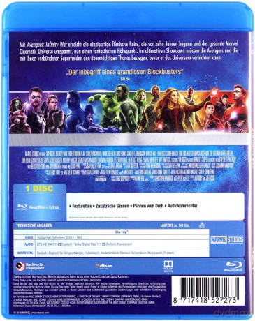 Avengers: Infinity War (Avengers: Wojna bez granic) [Blu-Ray]