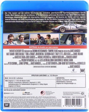 Ford v Ferrari (Le Mans '66) [Blu-Ray]