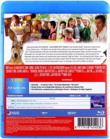 Alexander and the Terrible, Horrible, No Good, Very Bad Day (Aleksander - okropny, straszny, niezbyt dobry, bardzo zły dzień) (Disney) [Blu-Ray]