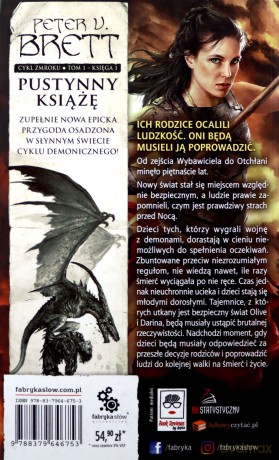 Cykl Zmroku Księga 1 Pustynny Książę - Peter V. Brett [KSIĄŻKA]