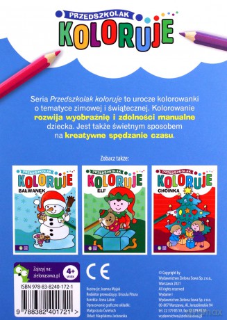 Przedszkolak koloruje. Mikołaj [KSIĄŻKA]