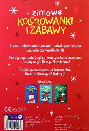 Zimowe kolorowanki i zabawy z mikołajem [KSIĄŻKA]