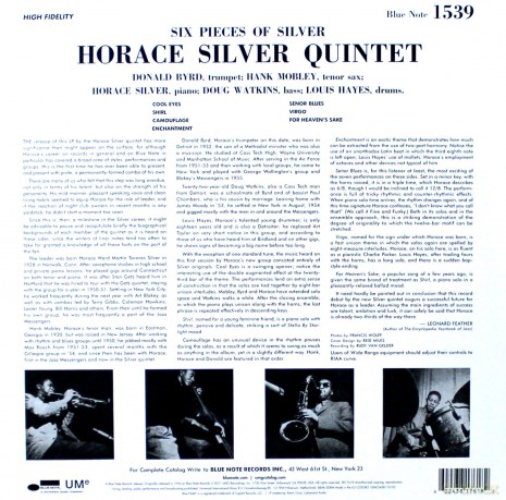 Horace Silver: 6 Piece Of Silver/ Classic Vinyl Reissue [Winyl]