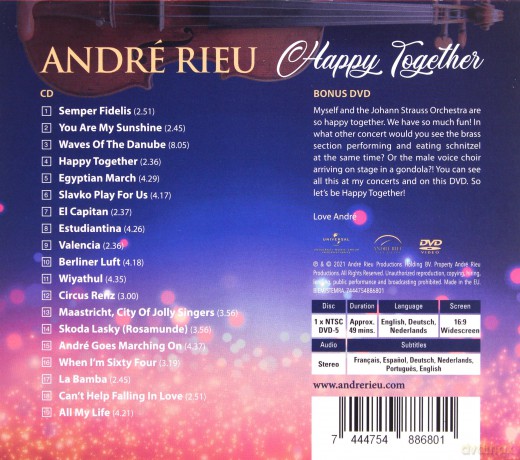 Andre Rieu: Happy Together [DVD]+[CD]