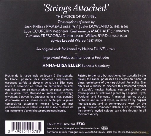Anna-Liisa Eller: Strings Attached The Voice Of Kannel (digipack) [CD]