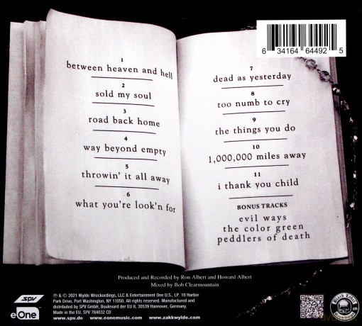 Zakk Wylde: Book Of Shadows (digipack) [CD]