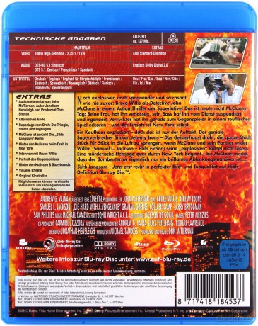 Die Hard: With a Vengeance (Szklana pułapka 3) [Blu-Ray]