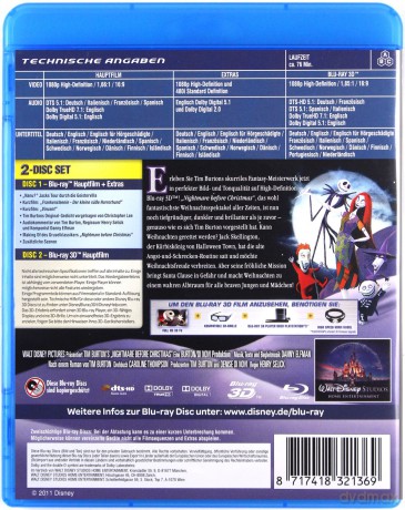 The Nightmare Before Christmas (Miasteczko Halloween) (Disney) [Blu-Ray 3D]+[Blu-Ray]