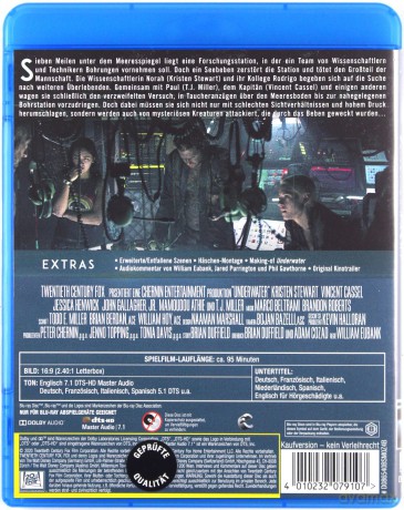 Underwater (Głębia strachu) [Blu-Ray]
