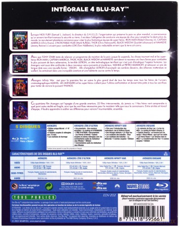 Avengers / Avengers: Age of Ultron / Avengers: Infinity War / Avengers: Endgame (Avengers / Avengers: Czas Ultrona / Avengers: Wojna bez granic / Avengers: Koniec gry) [BOX] [4xBlu-Ray]
