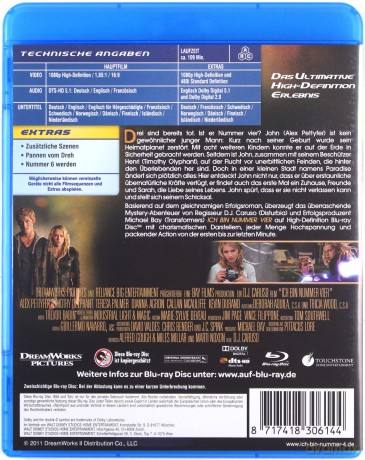 I Am Number Four (Jestem numerem cztery) [Blu-Ray]