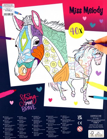 Kolorowanka Colour Your Design Miss Melody styl Mandala 11648A [KSIĄŻKA]