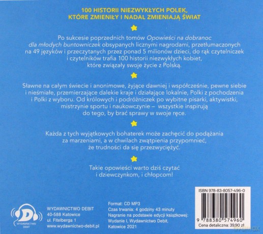 Opowieści na dobranoc dla młodych buntowniczek. 100 historii niezwykłych Polek - Sylwia Chutnik [AUDIOBOOK]