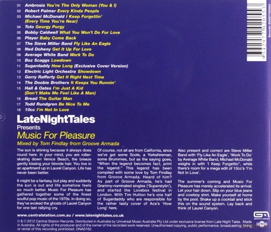 Groove Armada: Late Night Tales Presents Music For Pleasure [CD]