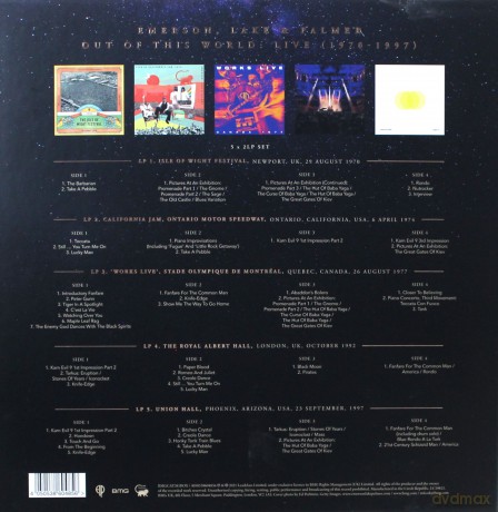 Emerson, Lake & Palmer: Out Of This World: Live (1970 - 1997) [10xWinyl]