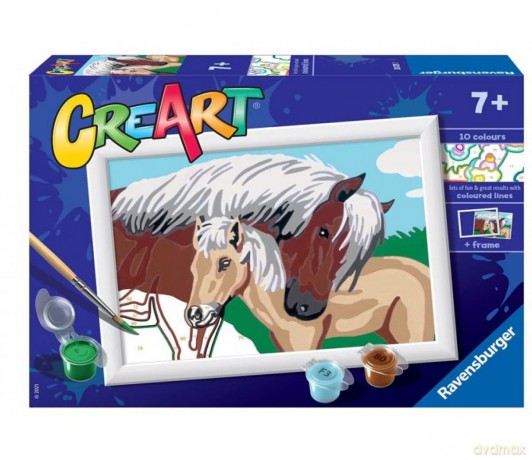 Malowanka CreArt dla dzieci Koniki
