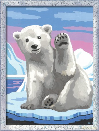 CreArt dla dzieci Malowanie po numerach: Miś polarny