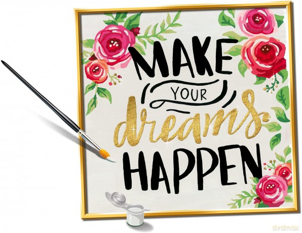 Malowanka CreArt: Malowanie po numerach: Make your dreams happen