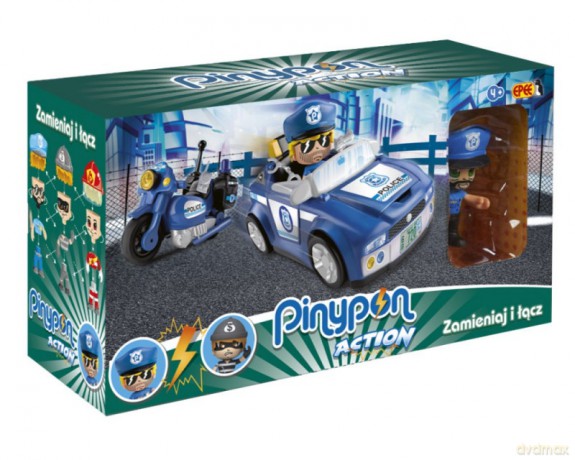 PinyPon Action Zestaw pojazd z figurką Policja [FIGURKA]