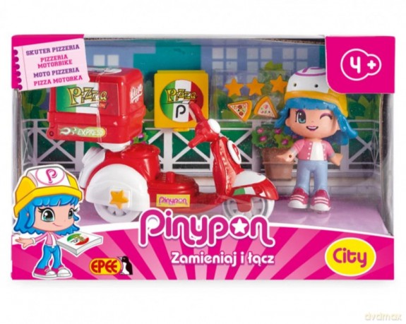 Zestaw figurek Pinypon City skuter z laleczką i akcesoriami [FIGURKA]