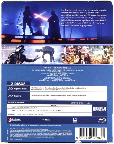 Star Wars: Episode V - The Empire Strikes Back (Gwiezdne wojny: Część V - Imperium kontratakuje) (steelbook) [2xBlu-Ray]