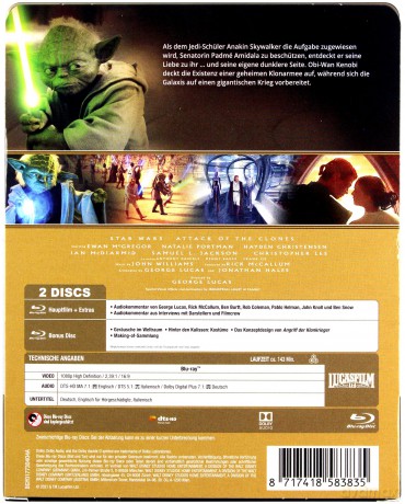 Star Wars: Episode II - Attack of the Clones (Gwiezdne wojny: Część II - Atak klonów) (steelbook) [2xBlu-Ray]