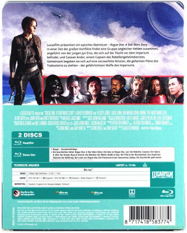 Łotr 1. Gwiezdne wojny - historie (steelbook) [2xBlu-Ray]
