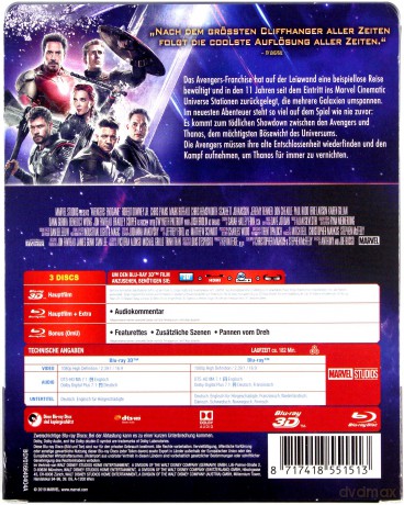 Avengers: Endgame (Avengers: Koniec gry) (steelbook) [Blu-Ray 3D]+[2xBlu-Ray]