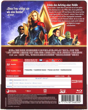 Captain Marvel (Kapitan Marvel) (steelbook) [Blu-Ray 3D]+[Blu-Ray]