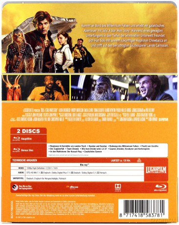 Han Solo. Gwiezdne wojny - historie (steelbook) [Blu-Ray]